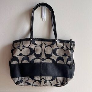 Vtg Coach Canvas Tote Bag